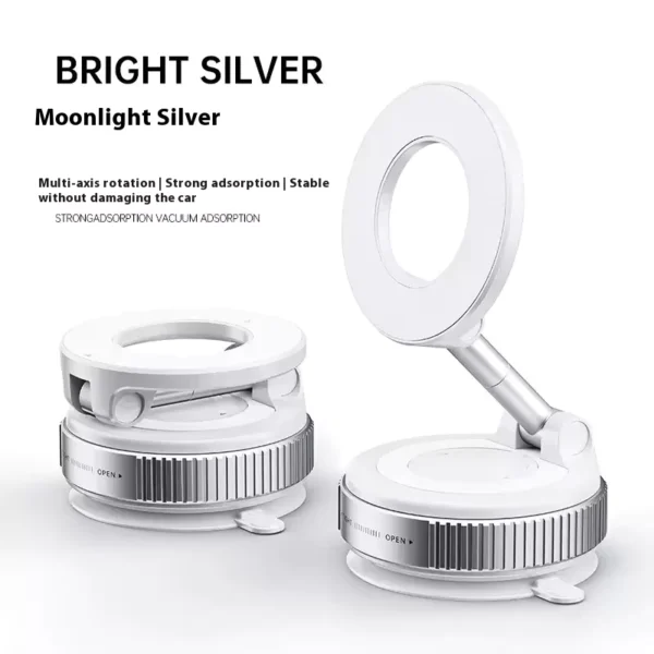 Foldable 360° Magnetic Car Phone Holder with Vacuum Mount