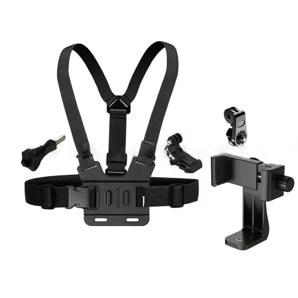 Adjustable Phone Clip Holder with Elastic Chest Strap