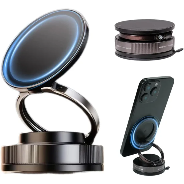 360° Vacuum Magnetic Car Phone Holder Foldable Mount