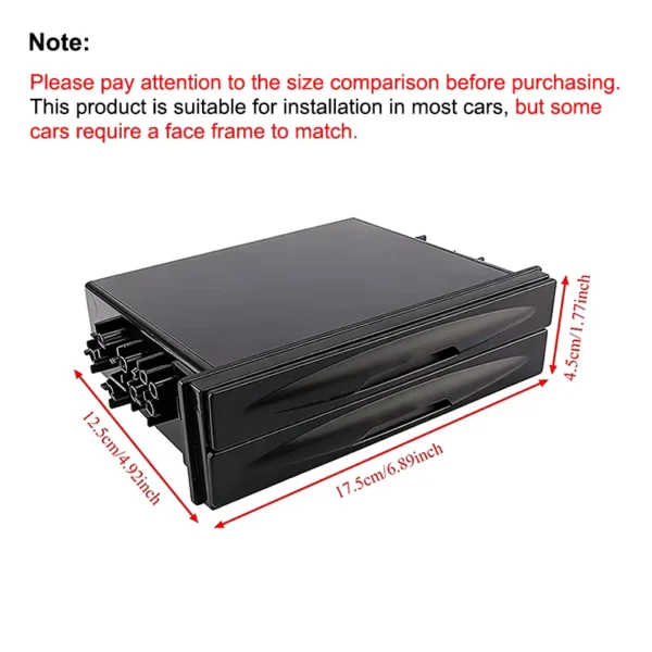 Universal 1DIN Car Drink Holder with Storage Box