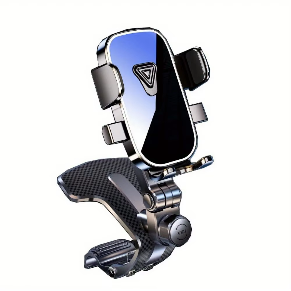 Adjustable Black Car Phone Holder for Console & Panel