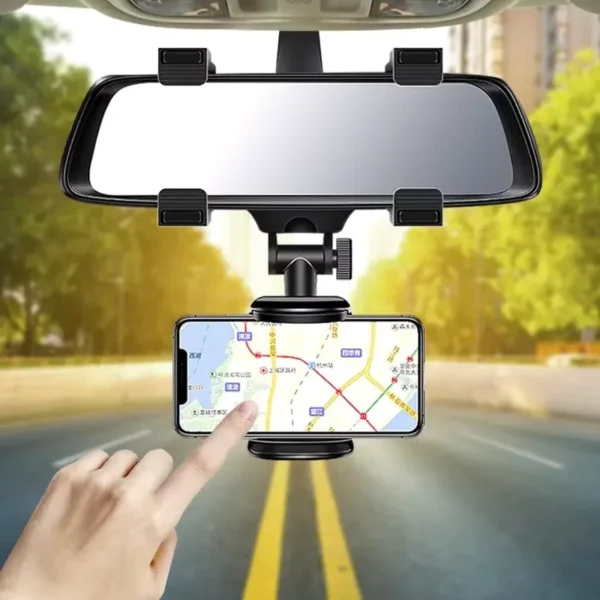 360° Rotating Rearview Mirror Phone Holder for 4-7 Inch Phones