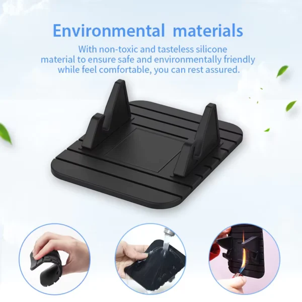 Universal Anti-Slip Silicone Car Mat Holder for Phones