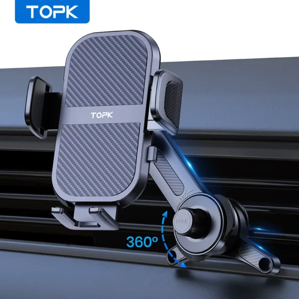 TOPK D46T Vent Phone Holder 360° Rotatable Hook