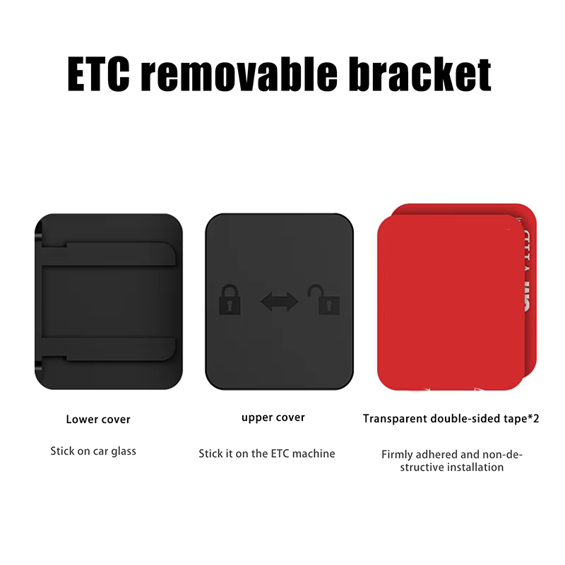 Compact Removable Adhesive Car Toll Pass Holder for Windshield
