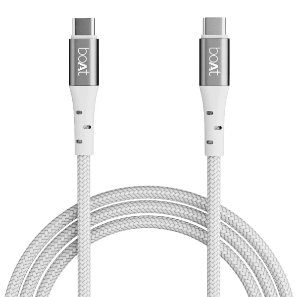 boAt C300 Type C Cable 60W Fast Charge 1.5m White
