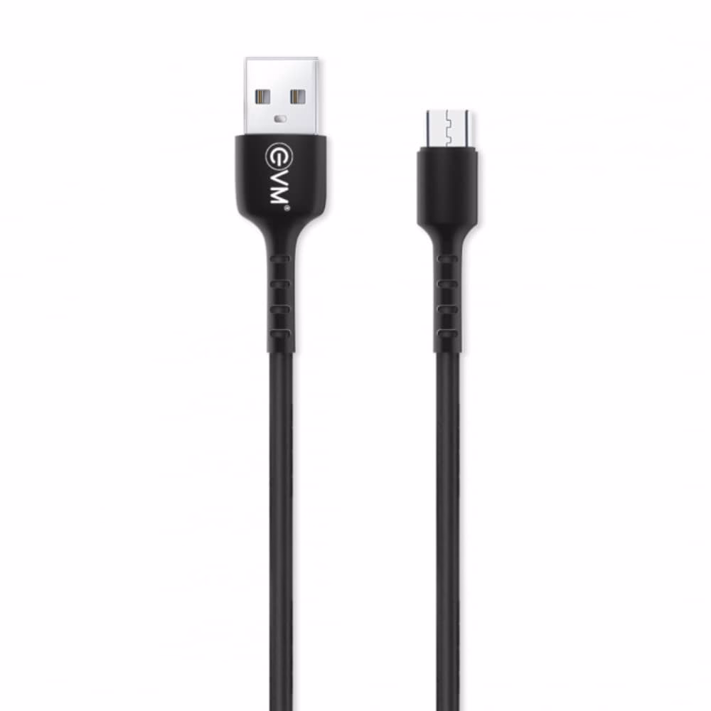 EVM C014 Micro USB Data Sync Cable 3 Amp 1 Meter Black