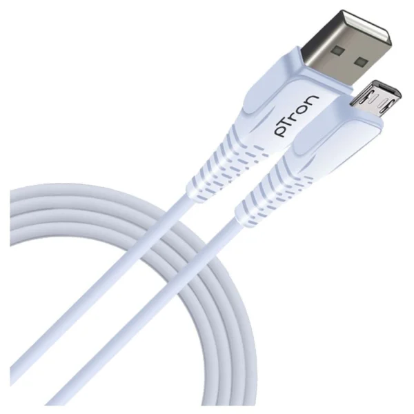 pTron Solero M241 Micro USB Cable 1m Fast Charging White