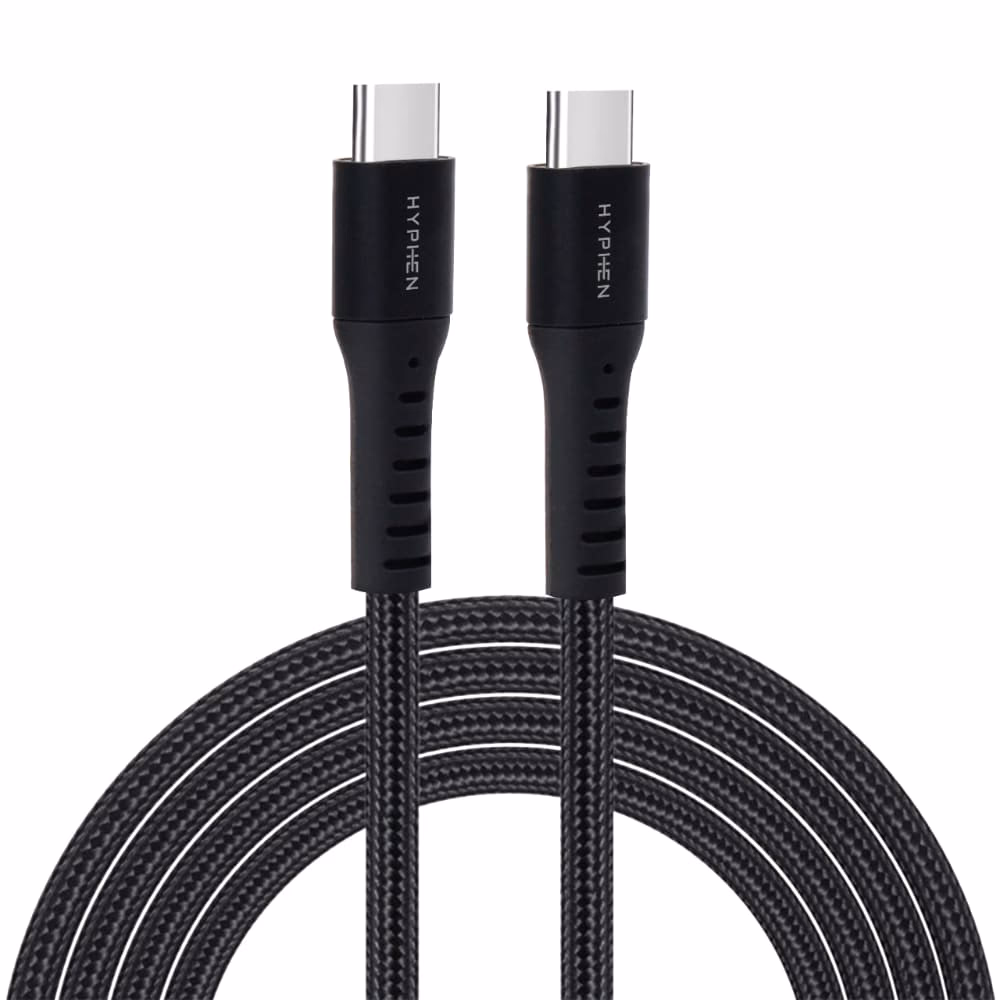 Hyphen 1.2m 65W USB-C to USB-C PD Fast Charge Cable Black