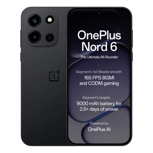 OnePlus Nord 6 5G Smartphone 256GB 8GB RAM Pitch Black