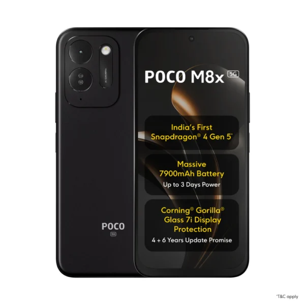 POCO M8x 5G Smartphone 6.9 inch, 6GB RAM, 128GB Black