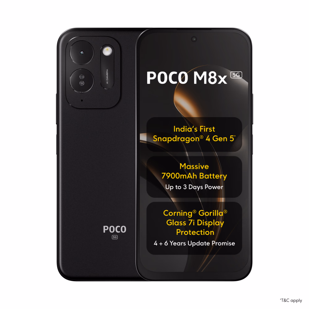 POCO M8x 5G Smartphone 6.9 inch, 6GB RAM, 128GB Black
