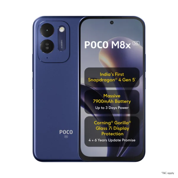 POCO M8x 5G Smartphone 128GB 6GB RAM Blue
