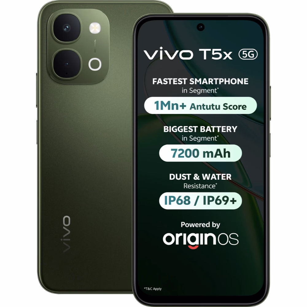 Vivo T5x 5G Smartphone 128GB 6GB RAM Cyber Green