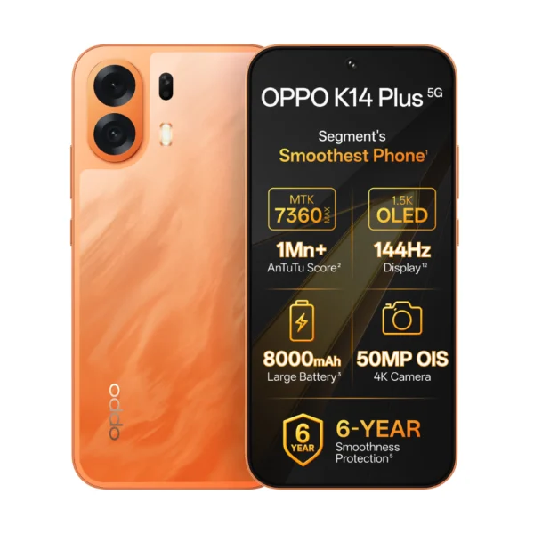 OPPO K14 Plus 8 GB RAM 128 GB Solar Orange Phone