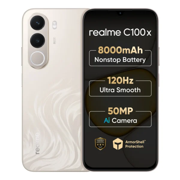 Realme C100X 4G 64GB 4GB RAM Golden Coast Smartphone