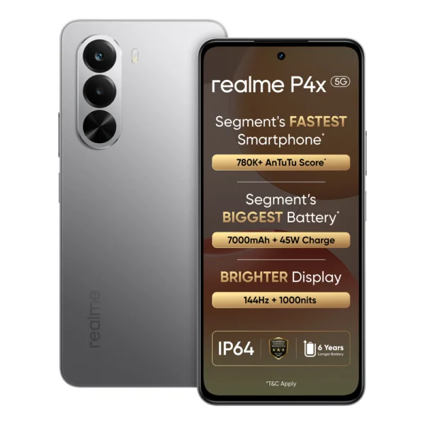 Realme P4x 5G Smartphone 6.72 Inch, 6 GB RAM, 128 GB