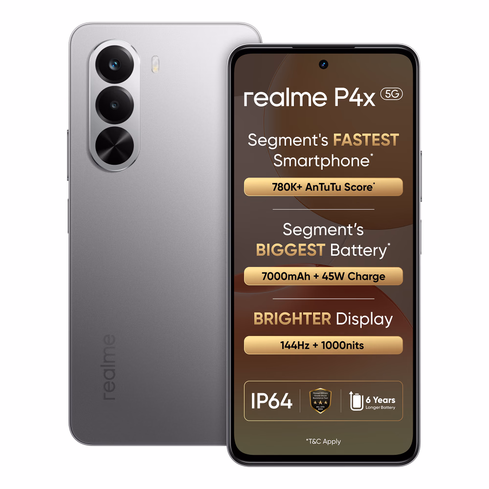 Realme P4x 5G Smartphone 6.72 Inch, 6 GB RAM, 128 GB