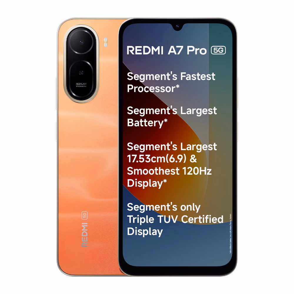 Redmi A7 Pro 5G 64GB 4GB RAM Orange Mobile Phone