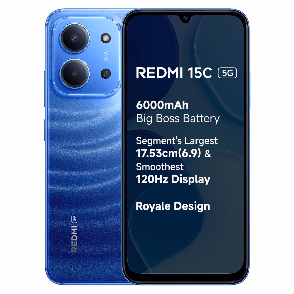 Redmi 15C 5G 128GB 4GB RAM Moonlight Blue Smartphone