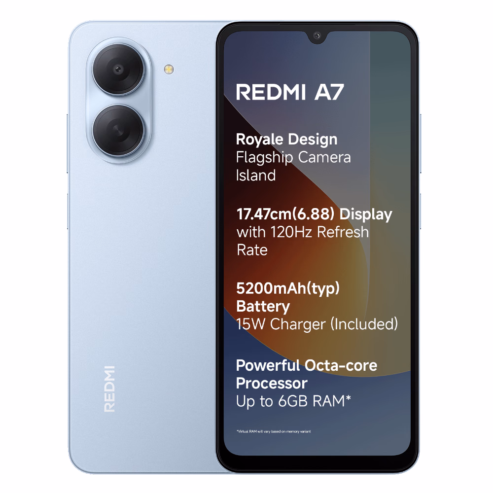 Xiaomi Redmi A7 4G Sky Blue, 3GB RAM, 64GB Storage