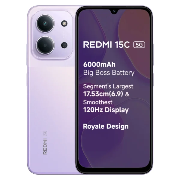 Redmi 15C 5G 128GB 4GB RAM Dusk Purple Mobile Phone