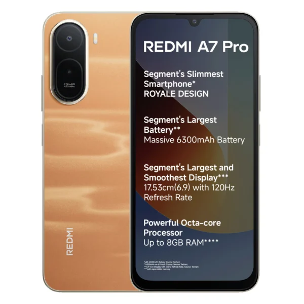 Redmi A7 Pro 4G 64GB 4GB RAM Sunset Orange Mobile Phone