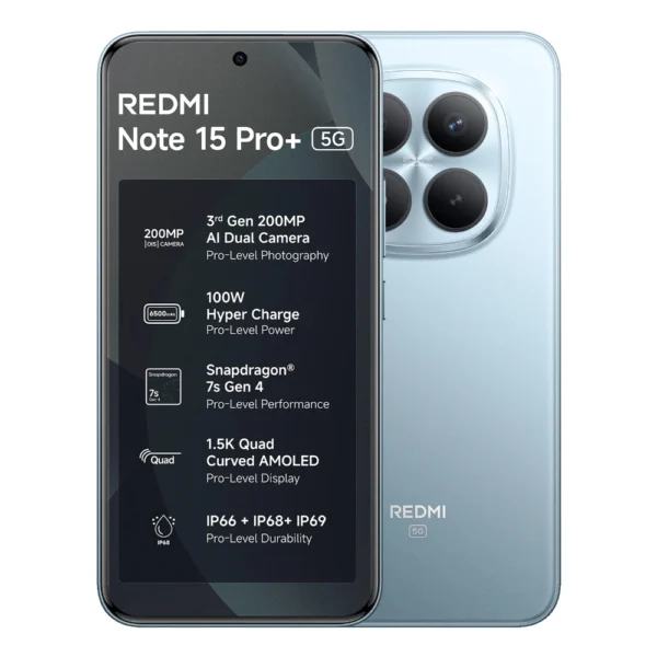 Redmi Note 15 Pro+ 5G 512GB 12GB RAM Mirage Blue
