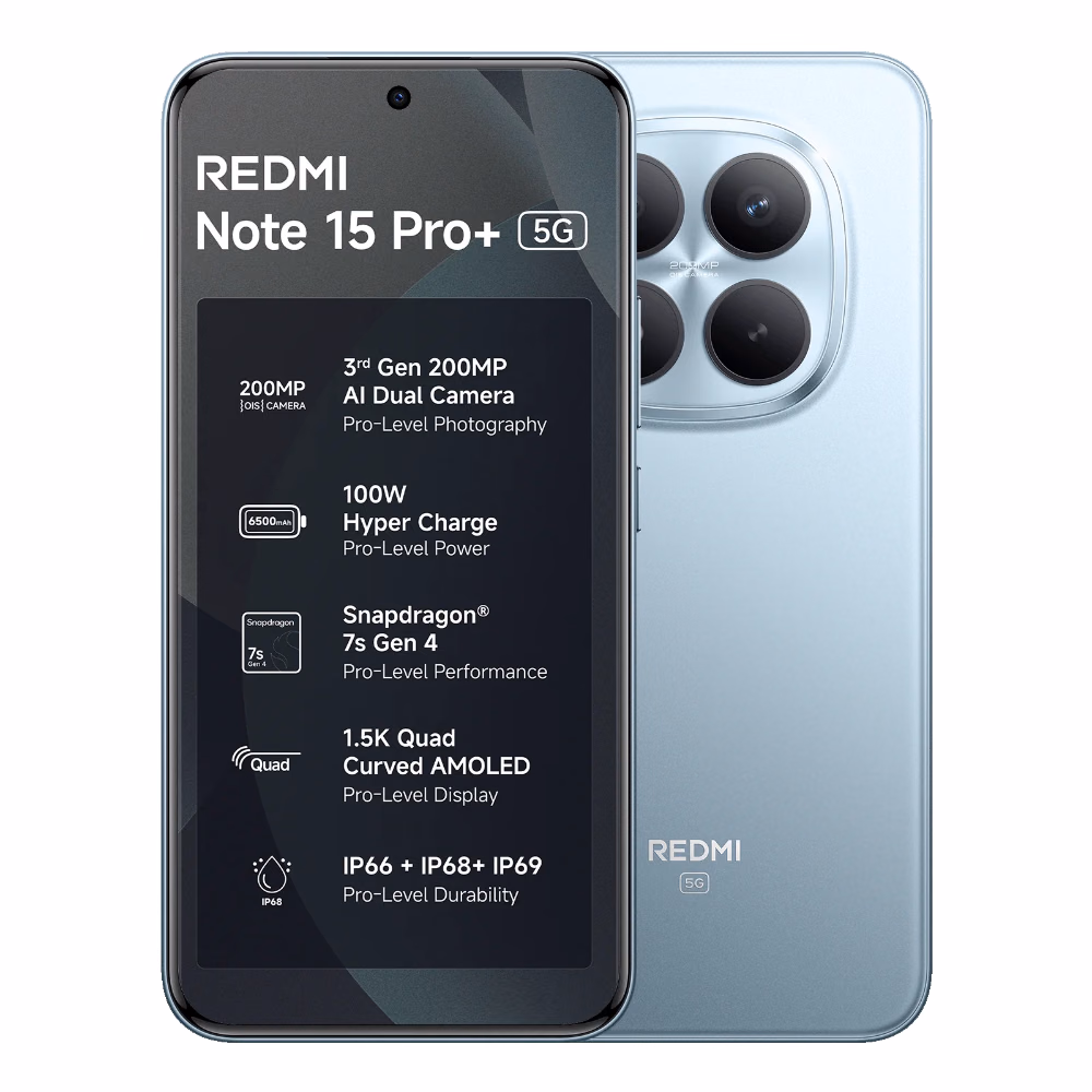 Redmi Note 15 Pro+ 5G 512GB 12GB RAM Mirage Blue
