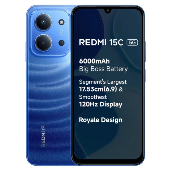 Redmi 15C 5G Smartphone 6.9in 128GB 6GB RAM Moonlight Blue