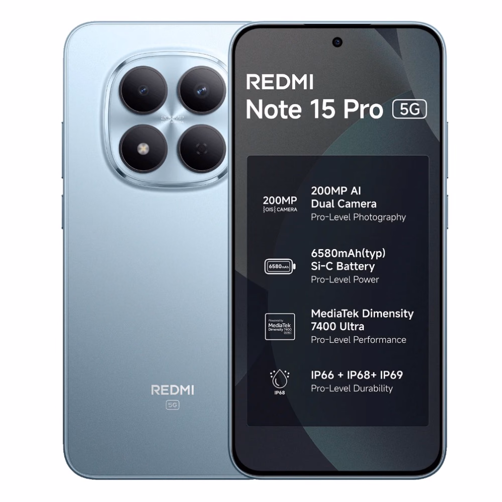 Redmi Note 15 Pro 5G 256GB 8GB RAM Mirage Blue Phone