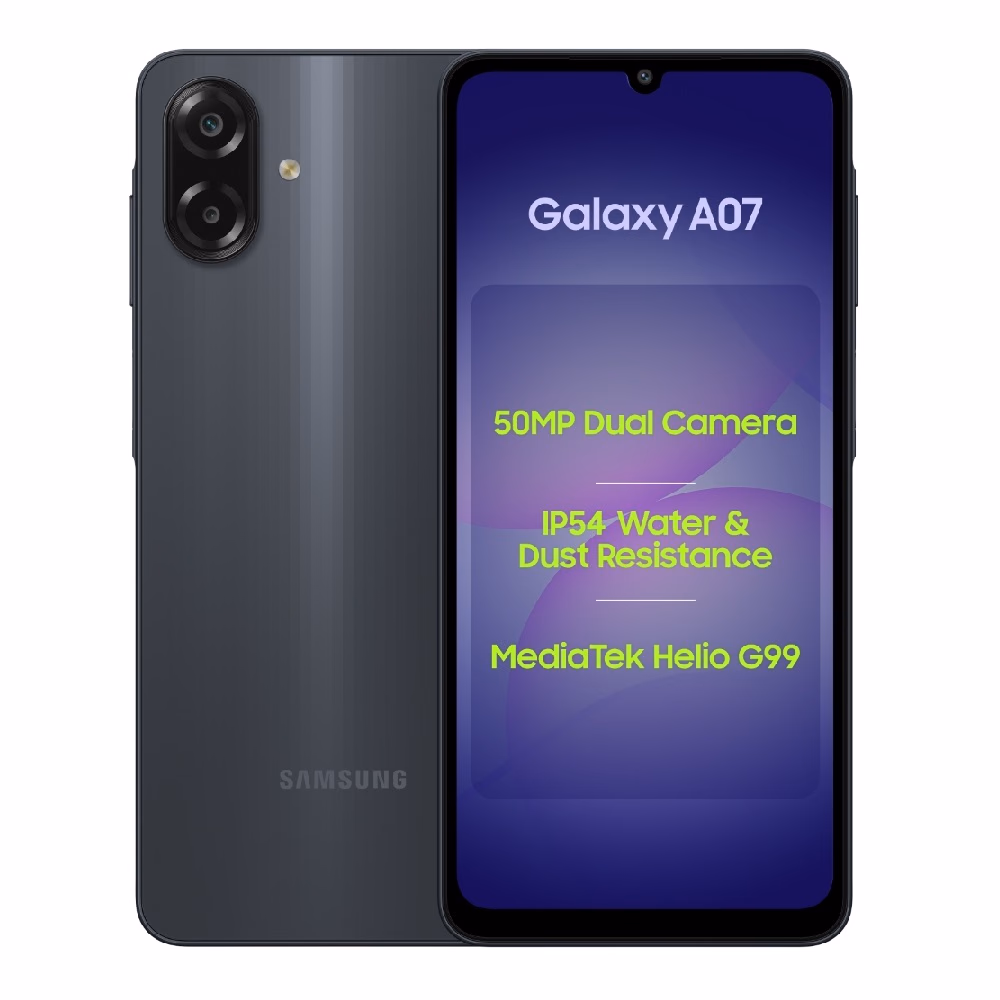 Samsung Galaxy A07 4G 64GB 4GB RAM Black Mobile