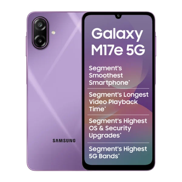 Samsung M17e 5G 128GB 4GB RAM Light Violet Smartphone