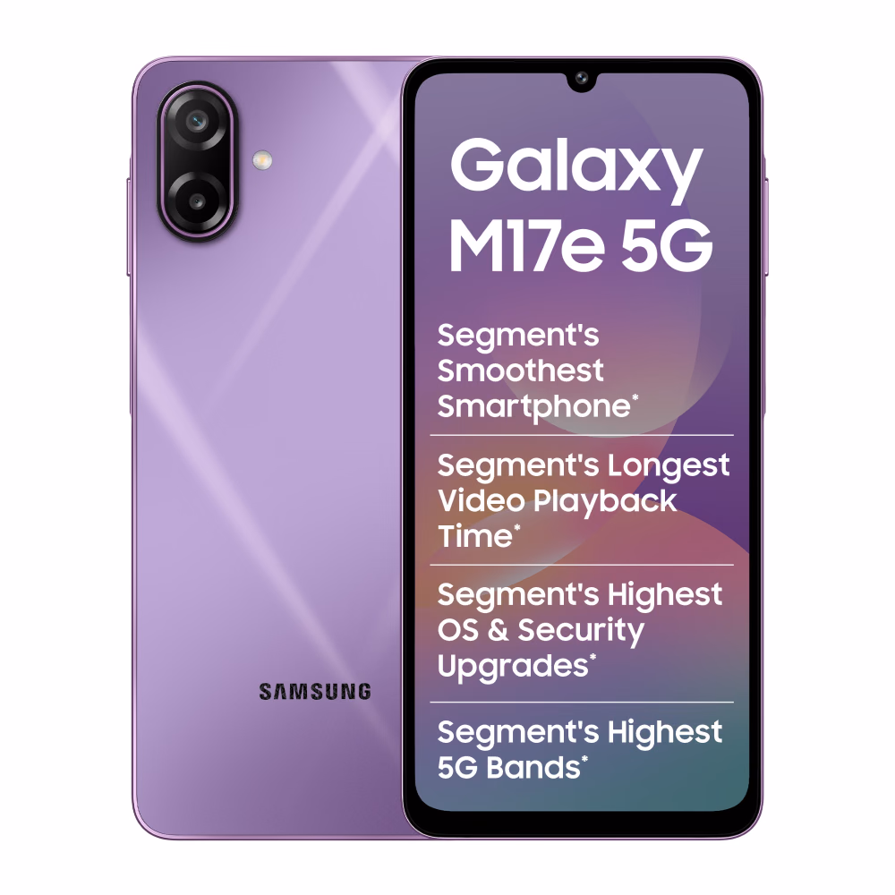 Samsung M17e 5G 128GB 4GB RAM Light Violet Smartphone