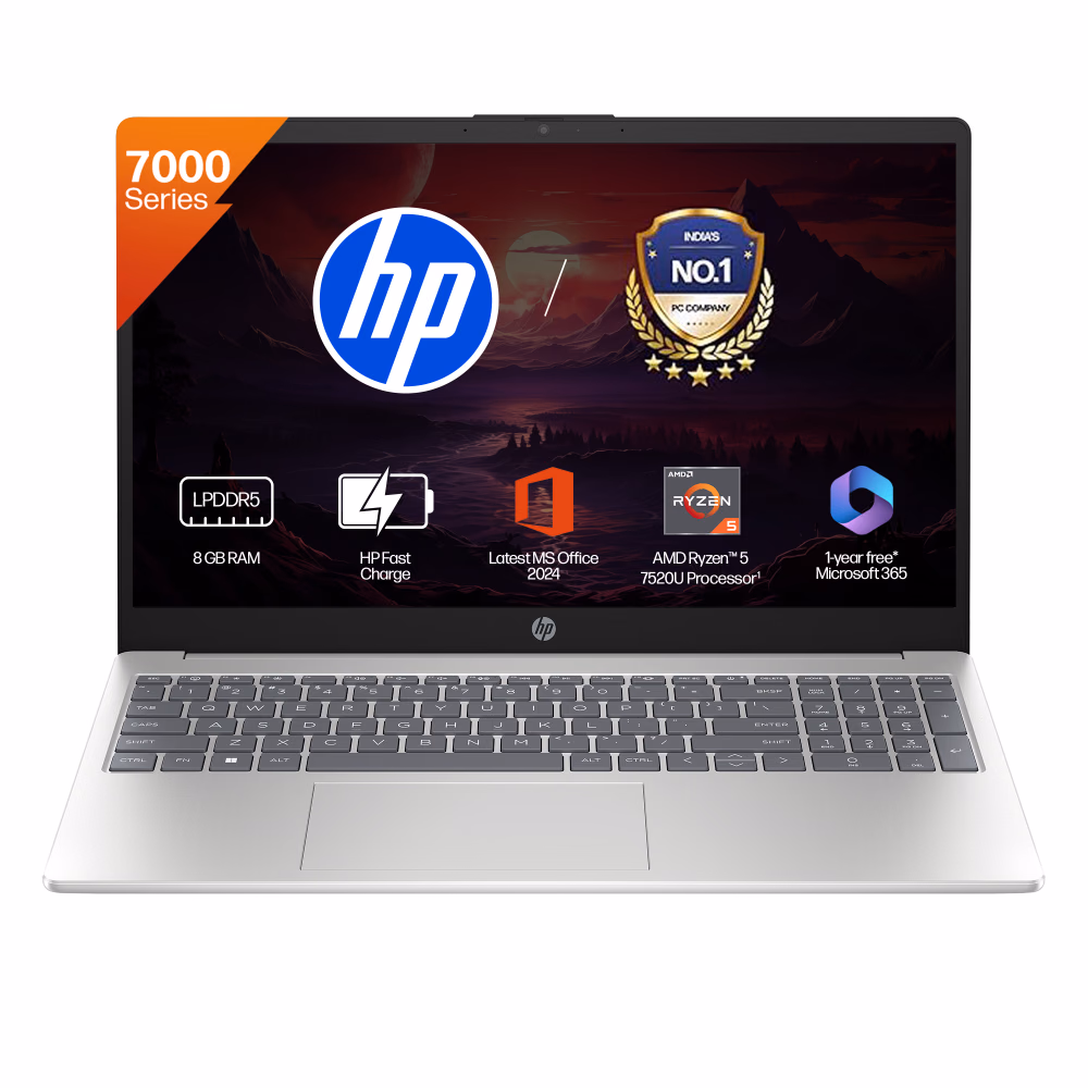 HP 15 Laptop AMD Ryzen 5 8GB RAM 512GB SSD FHD