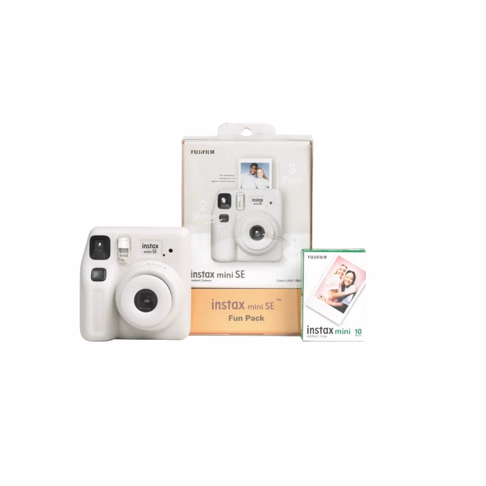 Fujifilm Instax Mini SE Fun Pack Instant Camera Grey