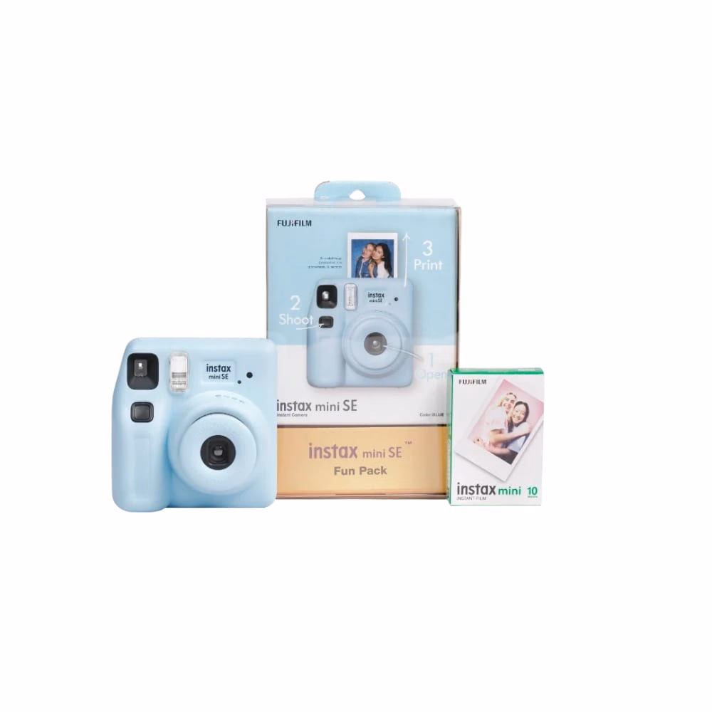 Fujifilm Instax Mini SE Fun Pack Blue Camera