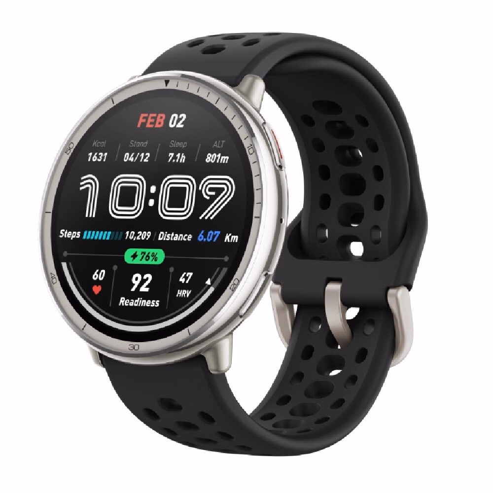 Amazfit Active 2R Smartwatch Black Silicone Strap