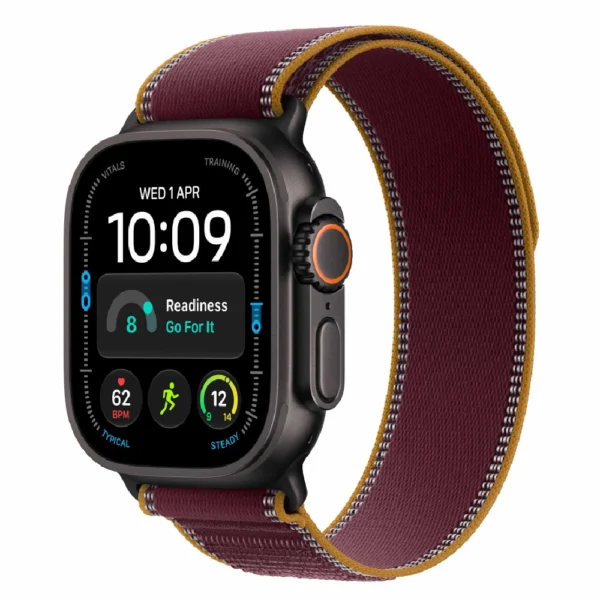 Apple Watch Ultra 4 49mm Black Titanium with Burgundy Loop