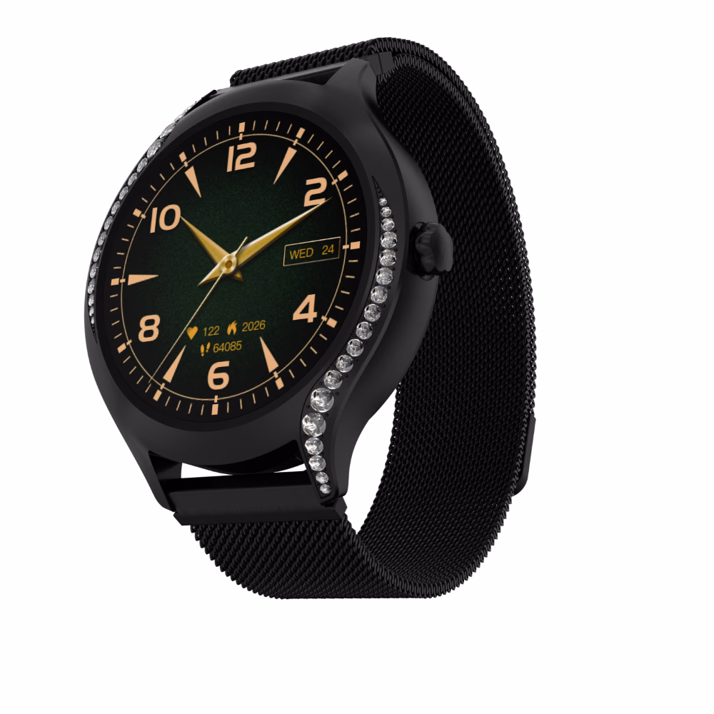boAt Enigma Gem Smartwatch 1.19-inch AMOLED Metallic Black