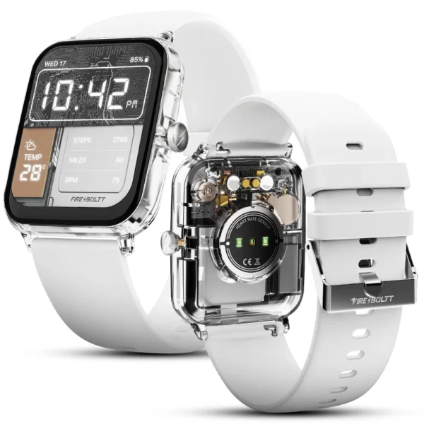 Fire-Boltt Ninja Phantom Smartwatch 46.4mm HD Screen Frost White