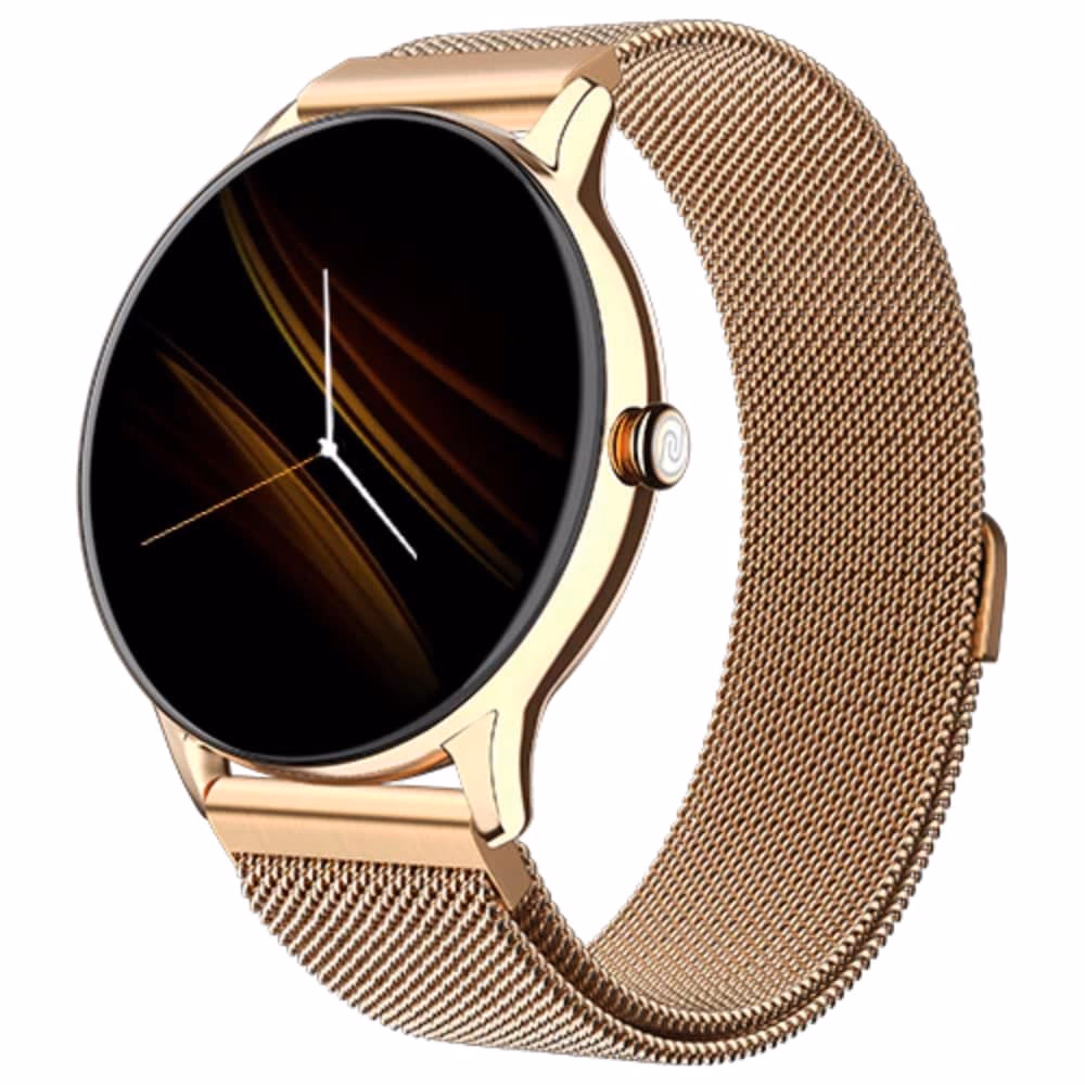 NoiseFit Twist Go Smartwatch Gold Link with BT Calling