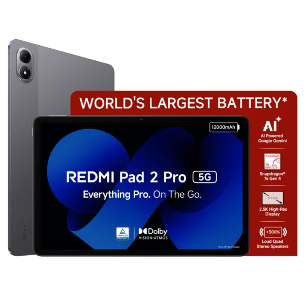Redmi Pad 2 Pro 12.1-inch 8GB RAM 256GB WiFi+5G Tablet