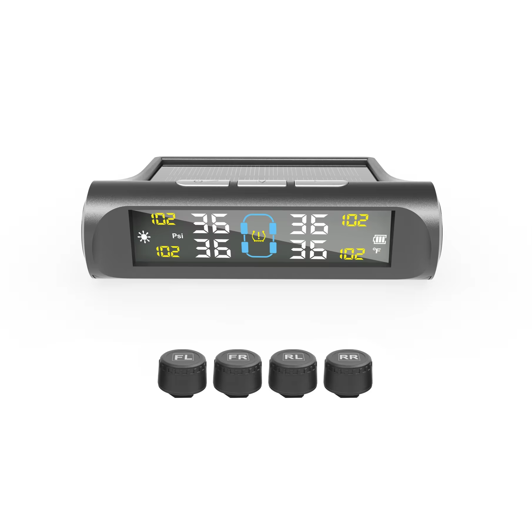 Car Tire Pressure Monitoring System with 4 External Sensors