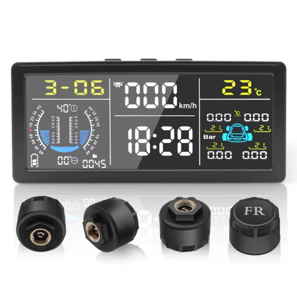 Solar TPMS with Real-Time Tire Pressure & Temperature