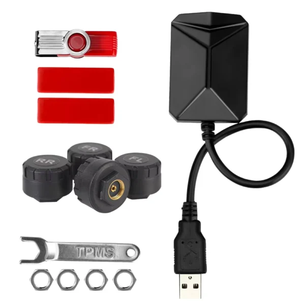 Android Wireless TPMS with 4 Sensors and Alarm System