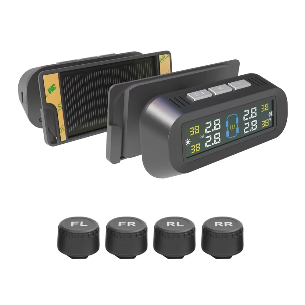 Smart Solar TPMS with 4 External Sensors and LCD Display