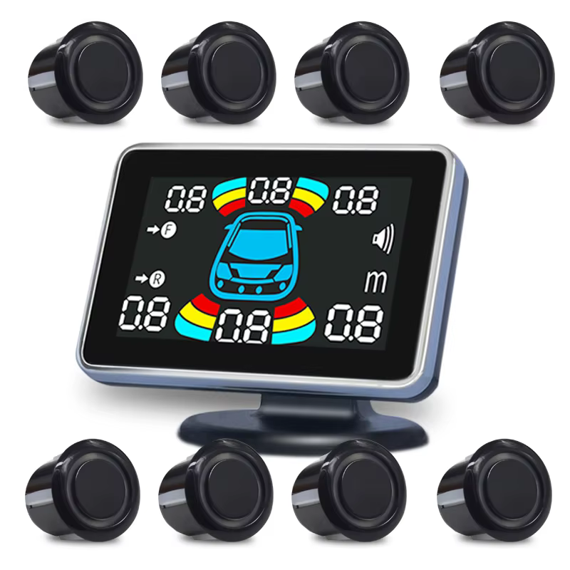 8-Sensor Car Parking Backup Radar with Display and Buzzer