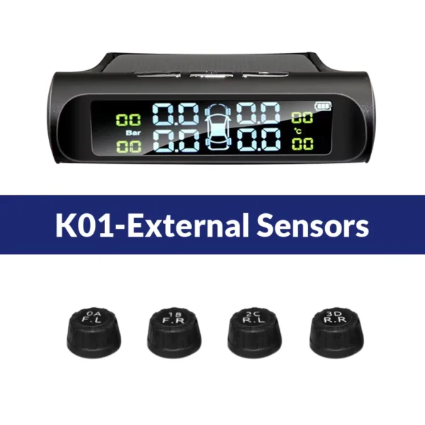 E-ACE Solar TPMS Tire Pressure & Temperature Monitor