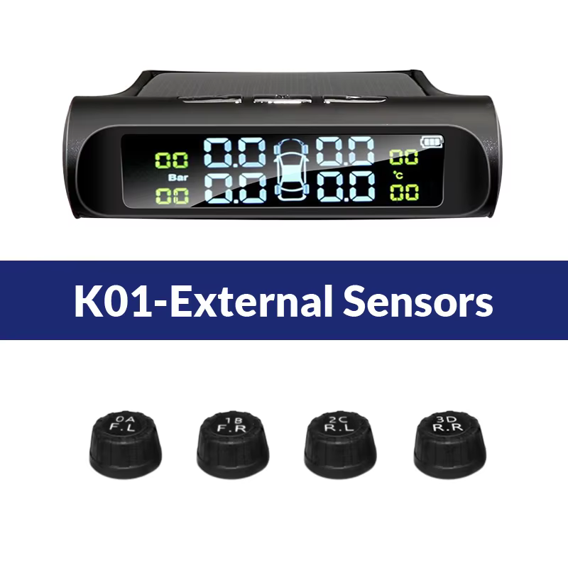 E-ACE Solar TPMS Tire Pressure & Temperature Monitor